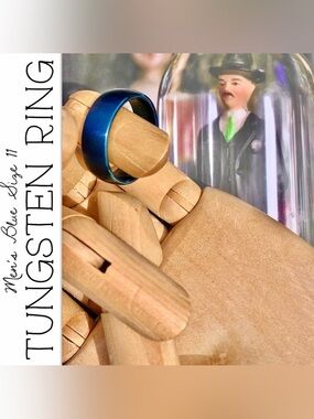 Men's Blue Tungsten Ring